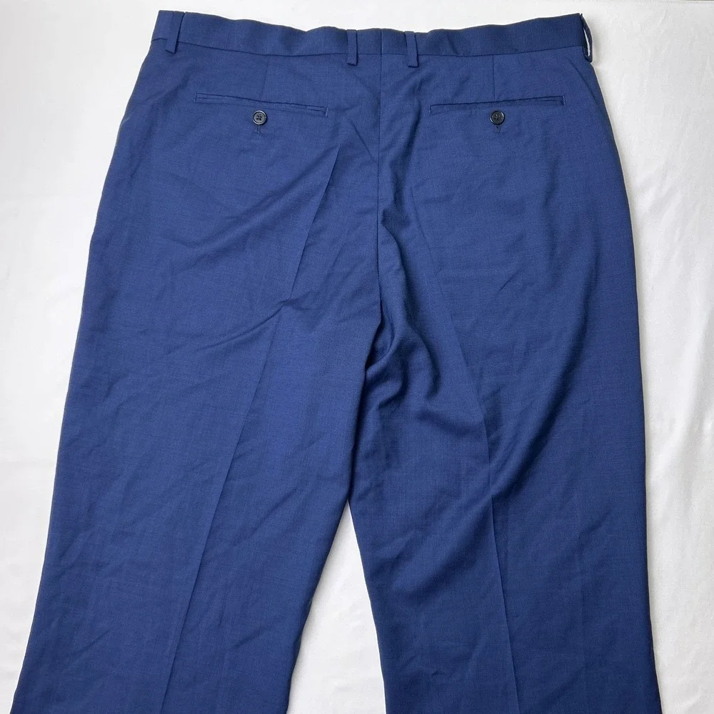 Banana Republic Mens Reda Italian Wool Slim Fit Dress Pants Size 35x32 Navy Blue